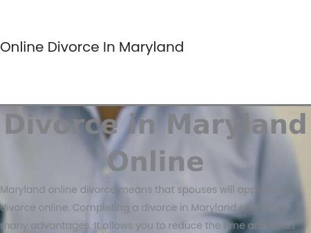 OnlineDivorceInMaryland
