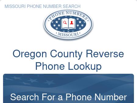 Oregon County Phone Number Search