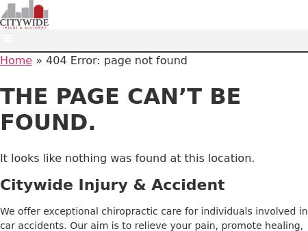 CityWide Injury and Accident