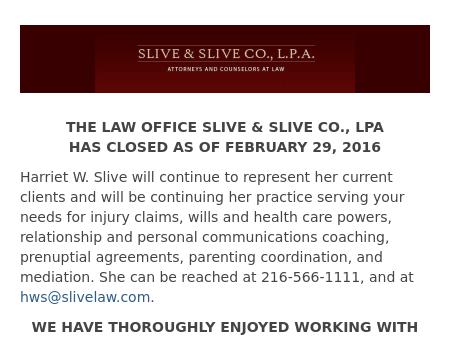 Slive & Slive, Co. L.P.A.