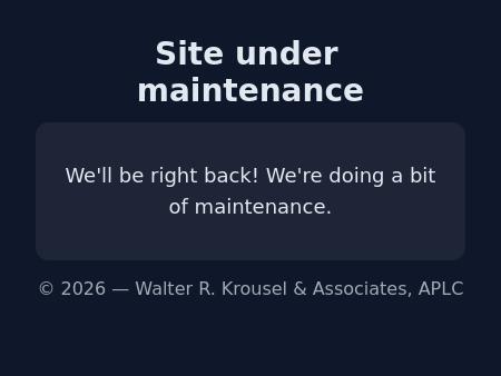 Walter R. Krousel Jr. & Associates, APLC