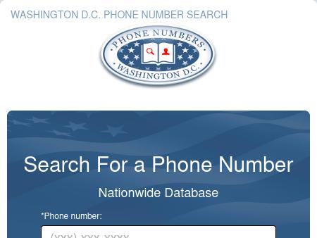 Washington D.C. Phone Number Lookup