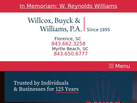 Willcox, Buyck & Williams, P.A. Myrtle Beach
