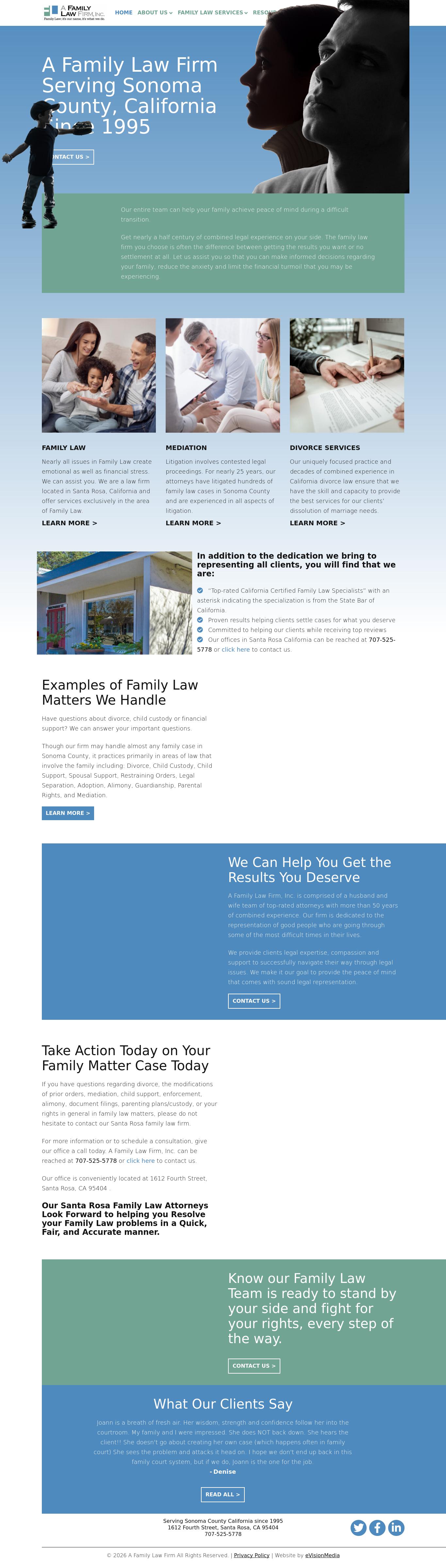 A Family Law Firm Inc - Santa Rosa CA Lawyers