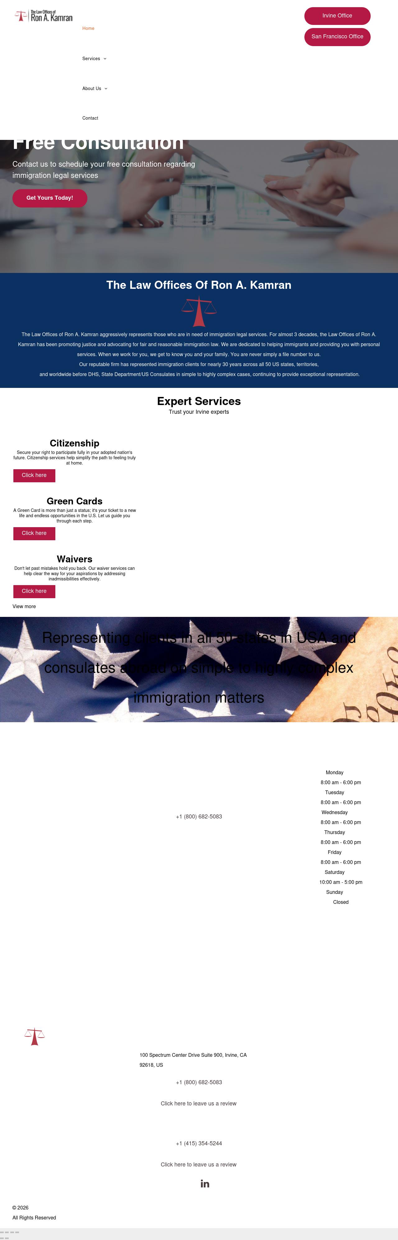 A Law Office - Ron Kamran Immigration Attorney - Orange CA Lawyers