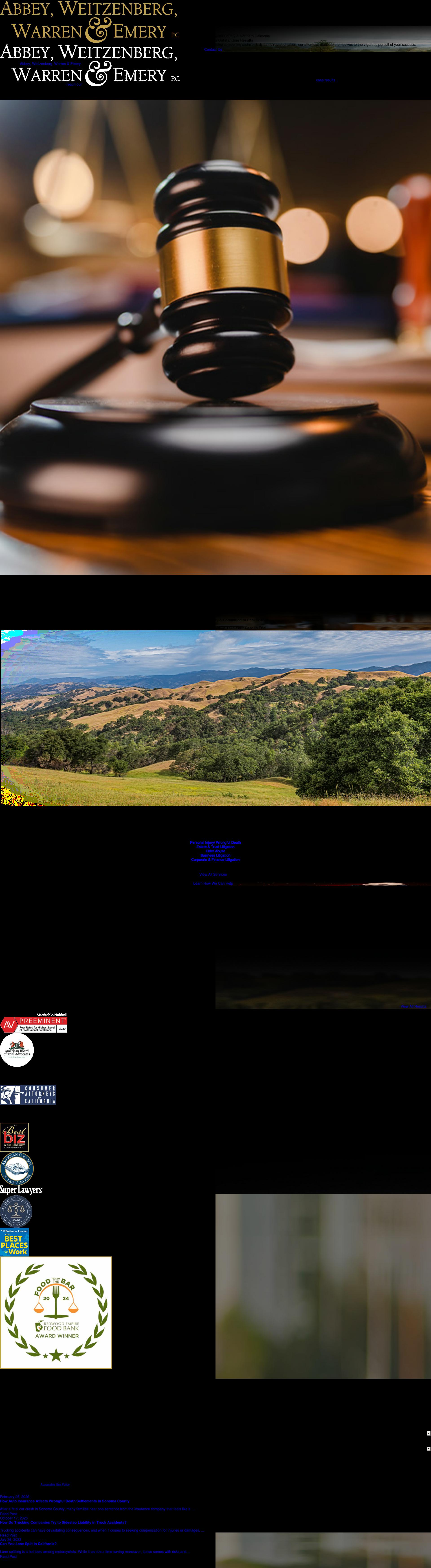 Abbey Weitzenberg Warren & Emery - Santa Rosa CA Lawyers