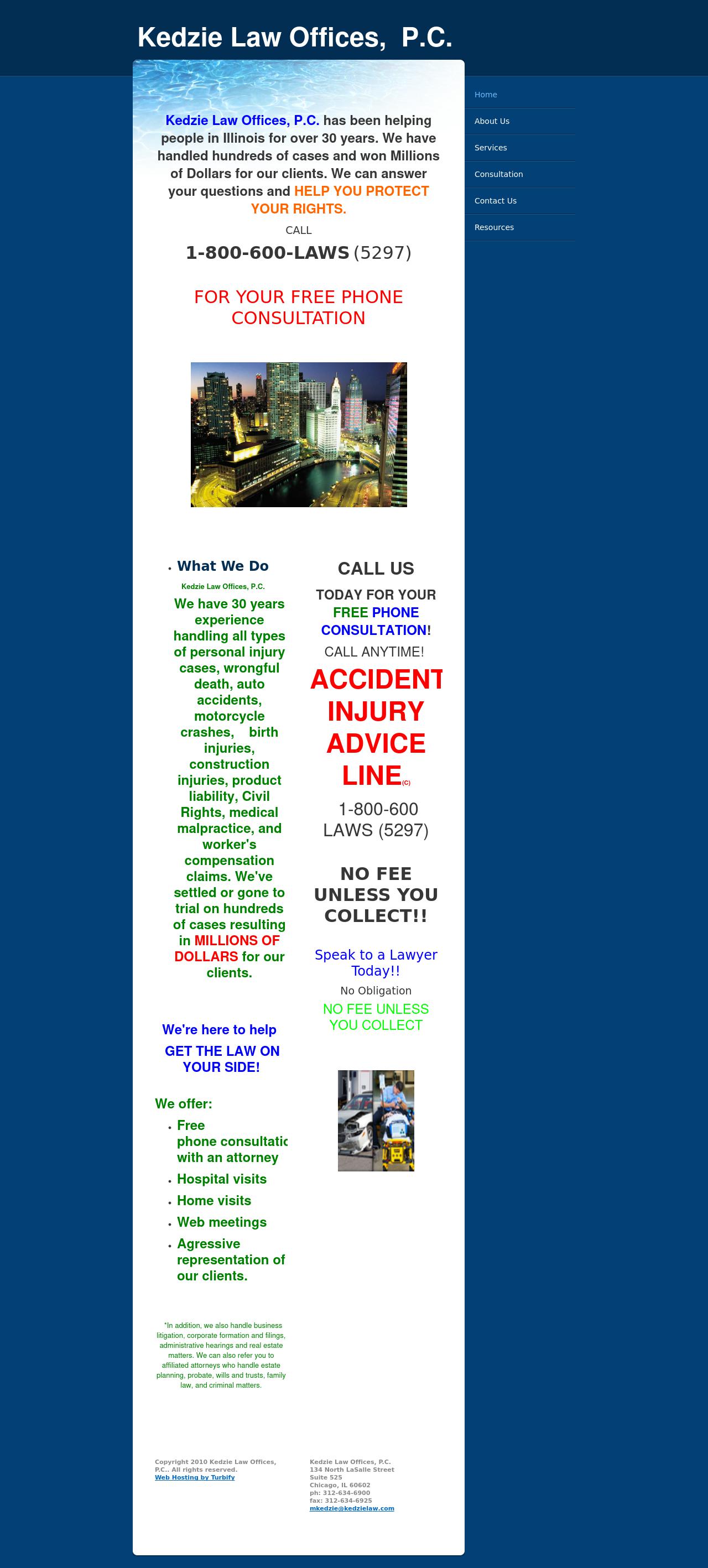 Accident Injury Advice Line - Chicago IL Lawyers