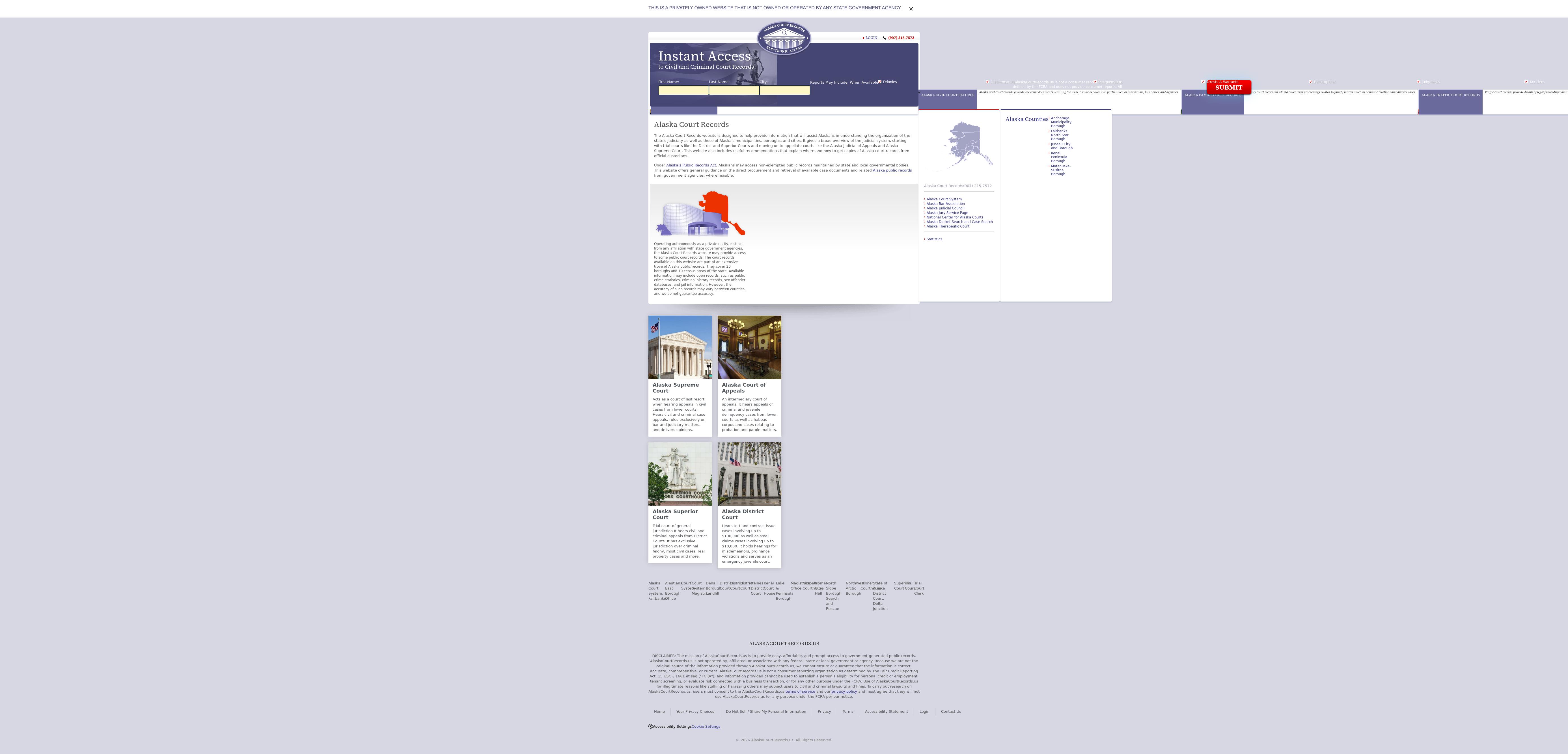 Alaska Court Records - Anchorage AK Lawyers