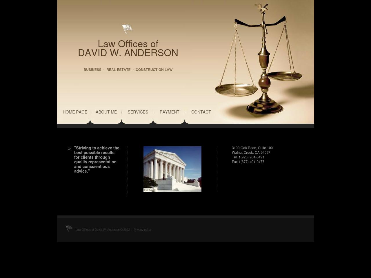Anderson David W Law Offices - Walnut Creek CA Lawyers