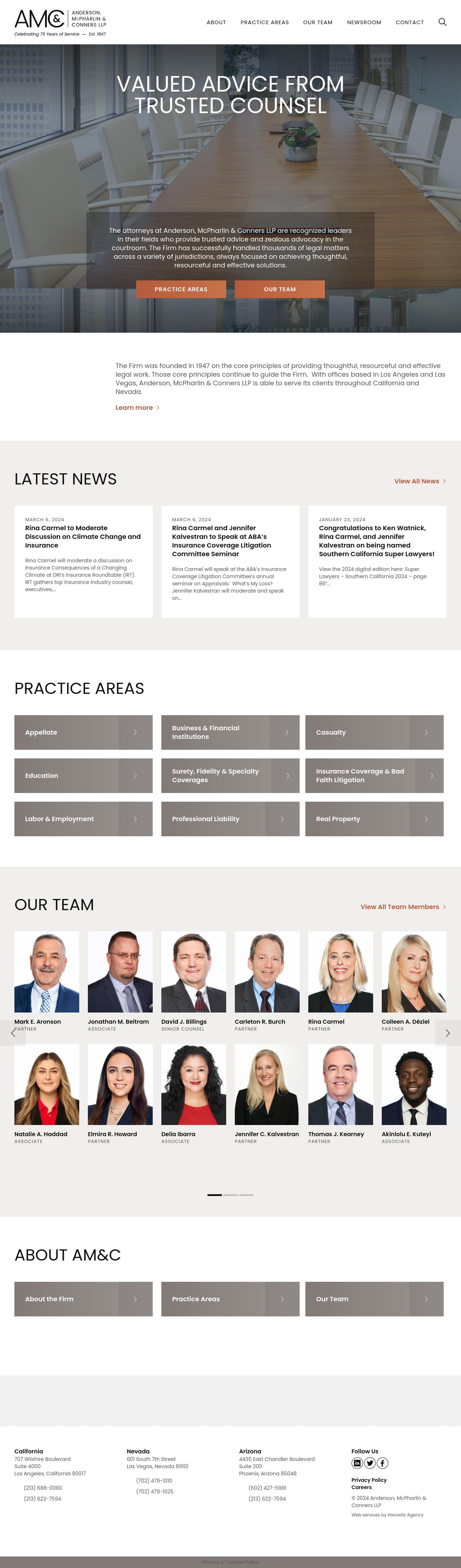 Anderson, McPharlin & Conners LLP - Los Angeles CA Lawyers