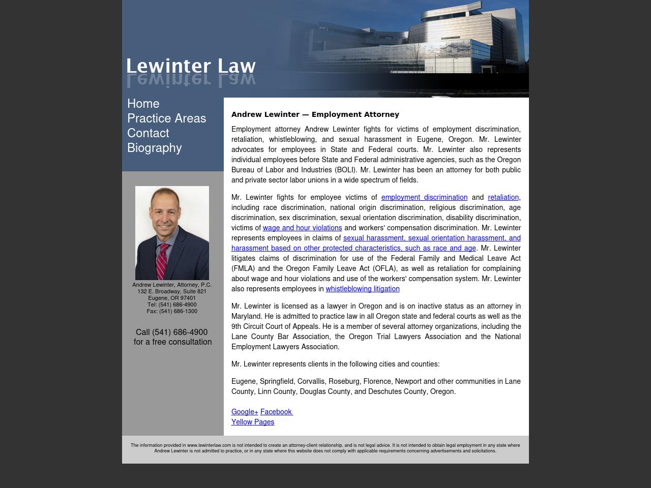 Andrew Lewinter Attorney PC - Eugene OR Lawyers