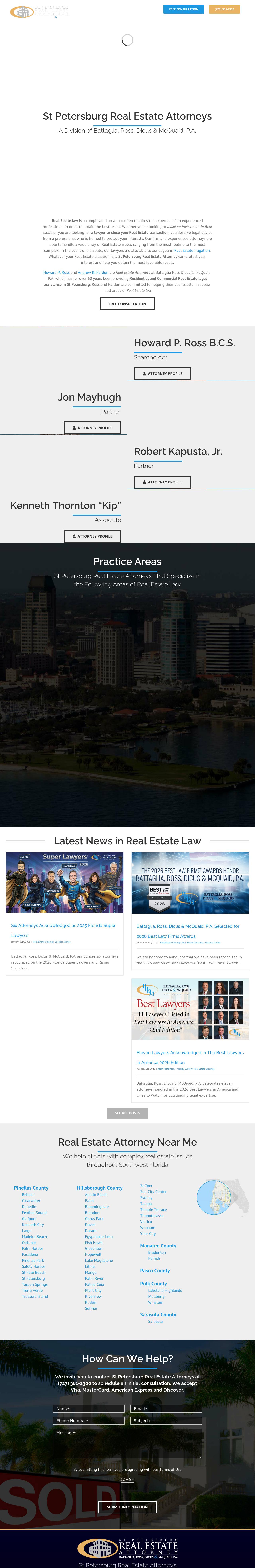Battaglia, Ross, Dicus & McQuaid, P.A. - St. Petersburg FL Lawyers