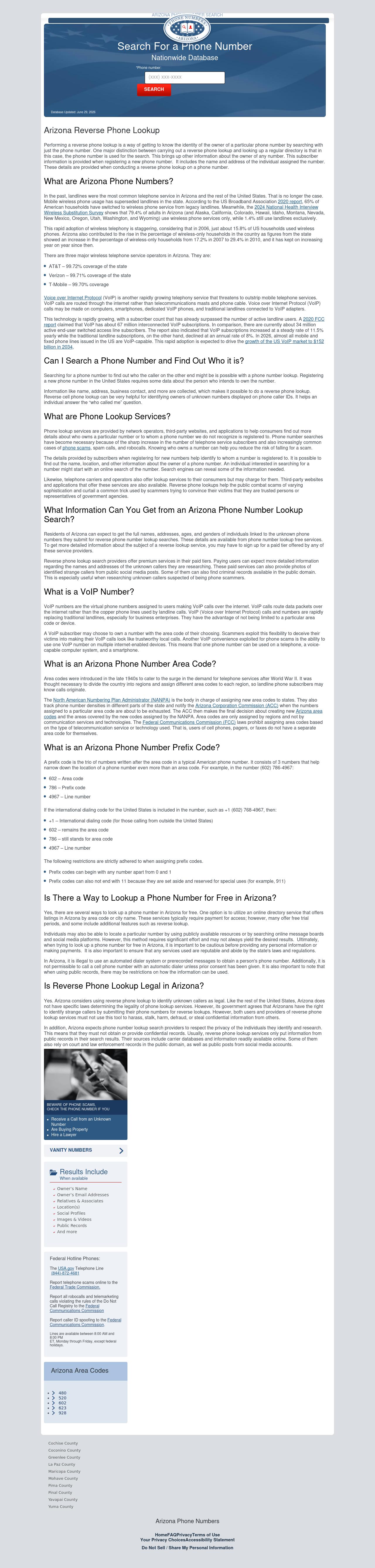 Arizona Phone Numbers - San Tan Valley AZ Lawyers
