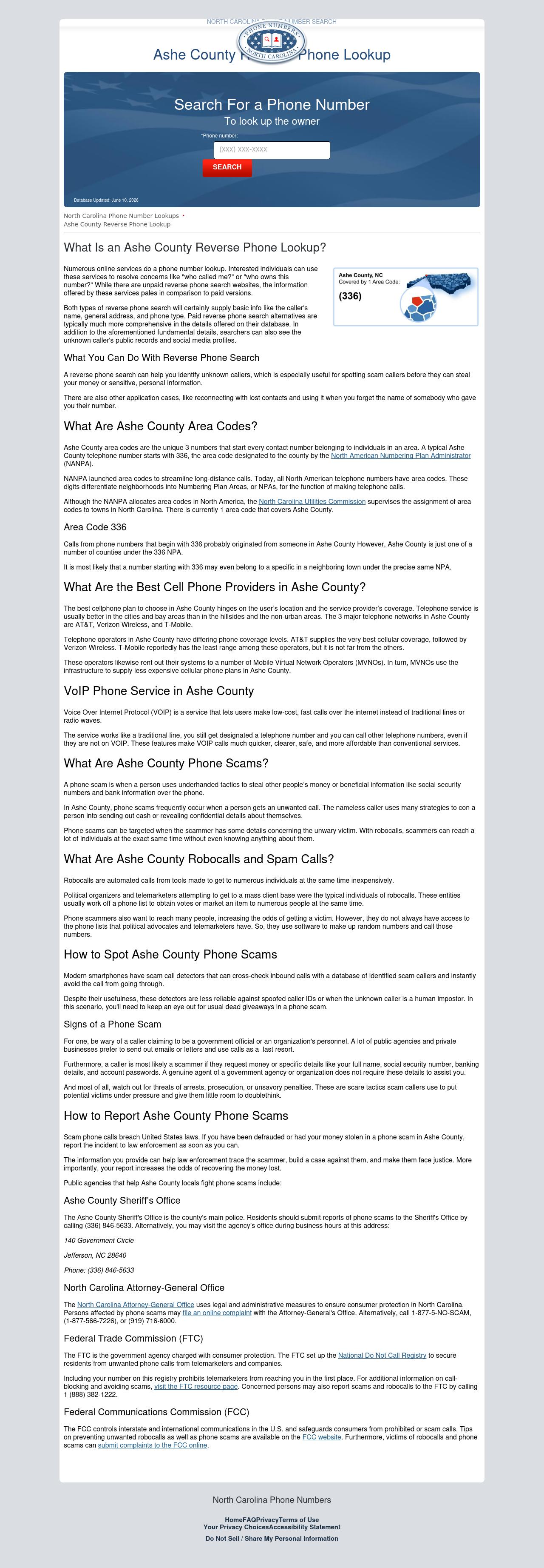 Ashe County Phone Number Lookup - Jefferson NC Lawyers