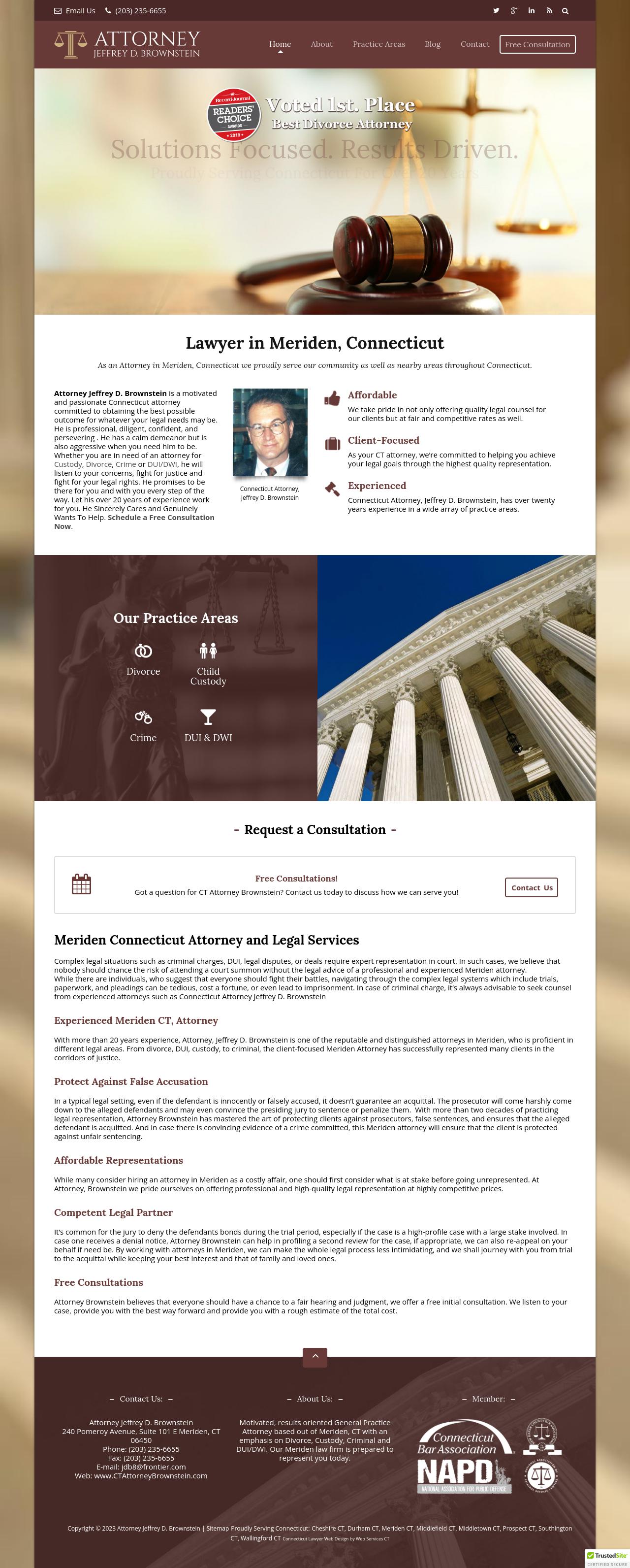 Attorney Jeffrey D Brownstein - Meriden CT Lawyers