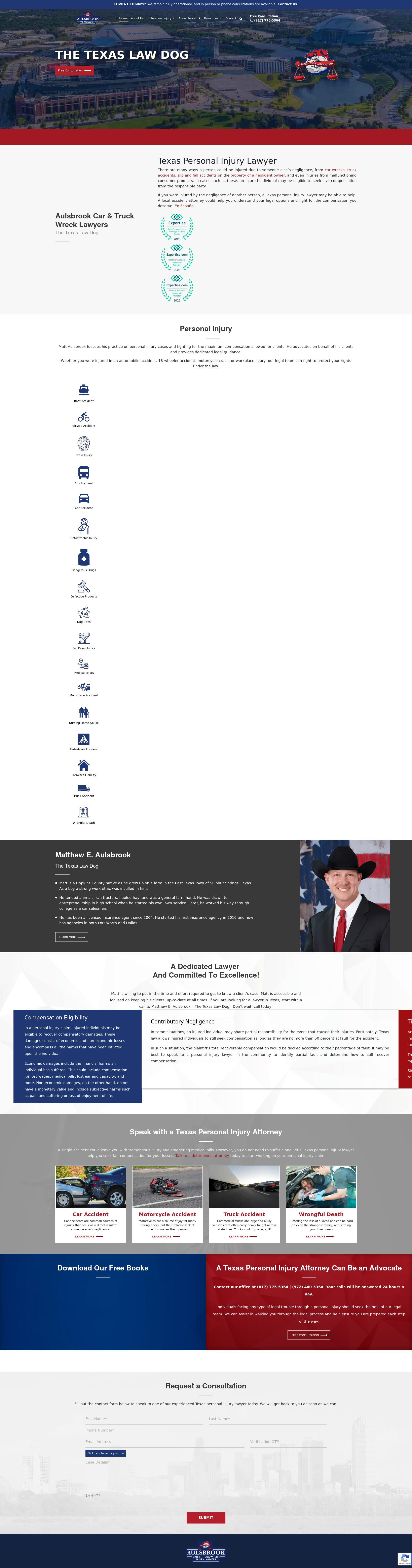 Aulsbrook Car & Truck Wreck Lawyers - DeSoto TX Lawyers