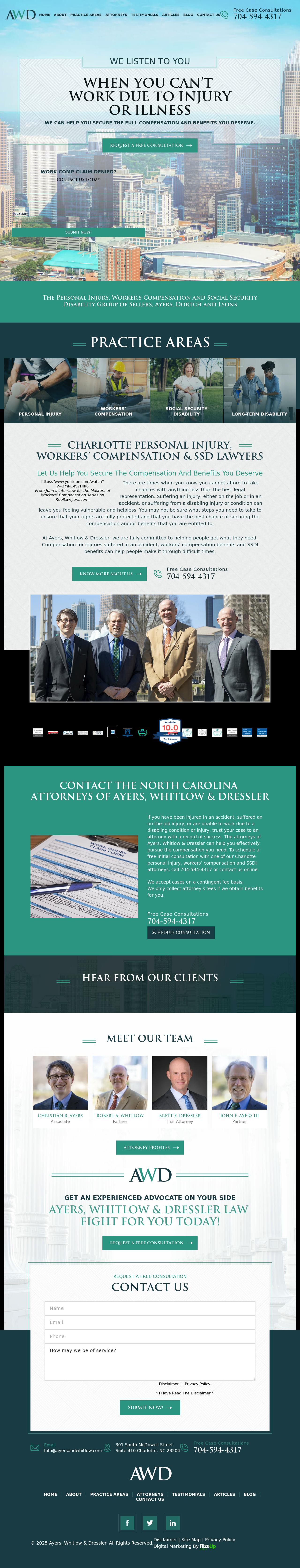 Ayers, Whitlow & Dressler - Charlotte NC Lawyers