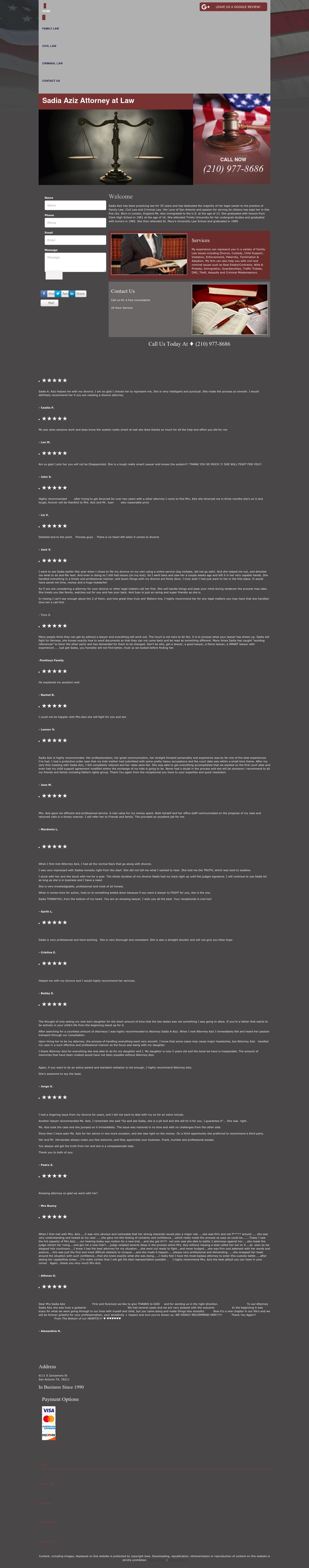 Aziz Sadia Attorney at Law - San Antonio TX Lawyers
