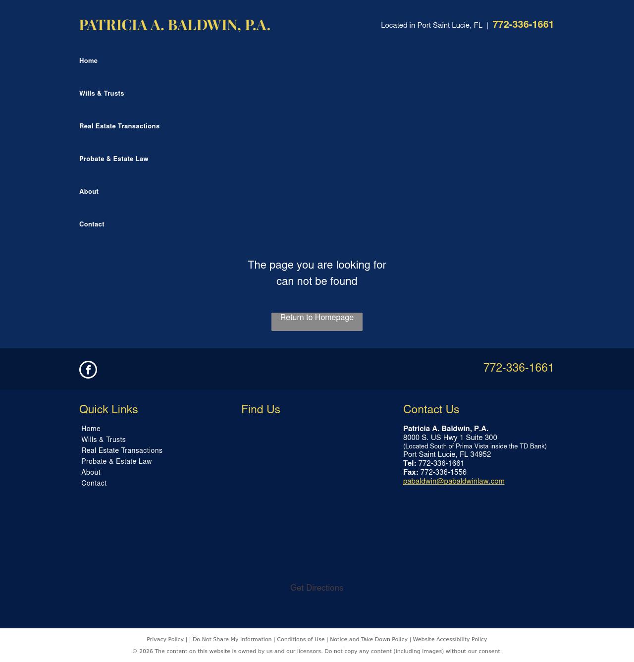 Baldwin, Patricia A Esq - Port Saint Lucie FL Lawyers