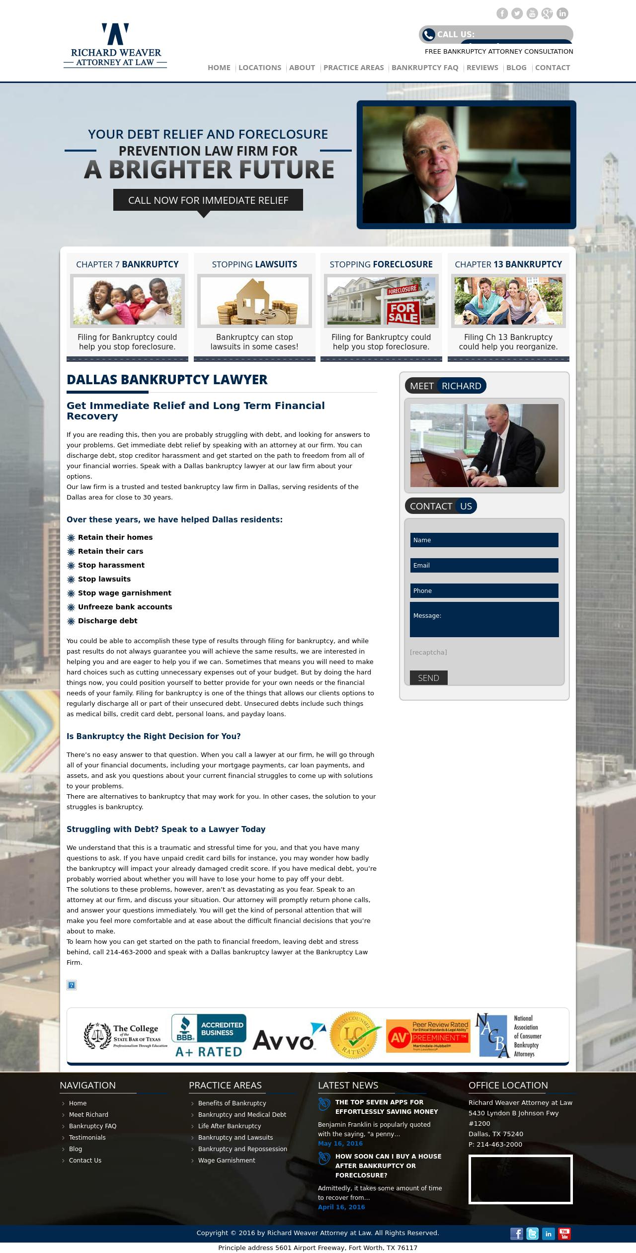 Richard M. Weaver Bankruptcy Attorney - Dallas TX Lawyers