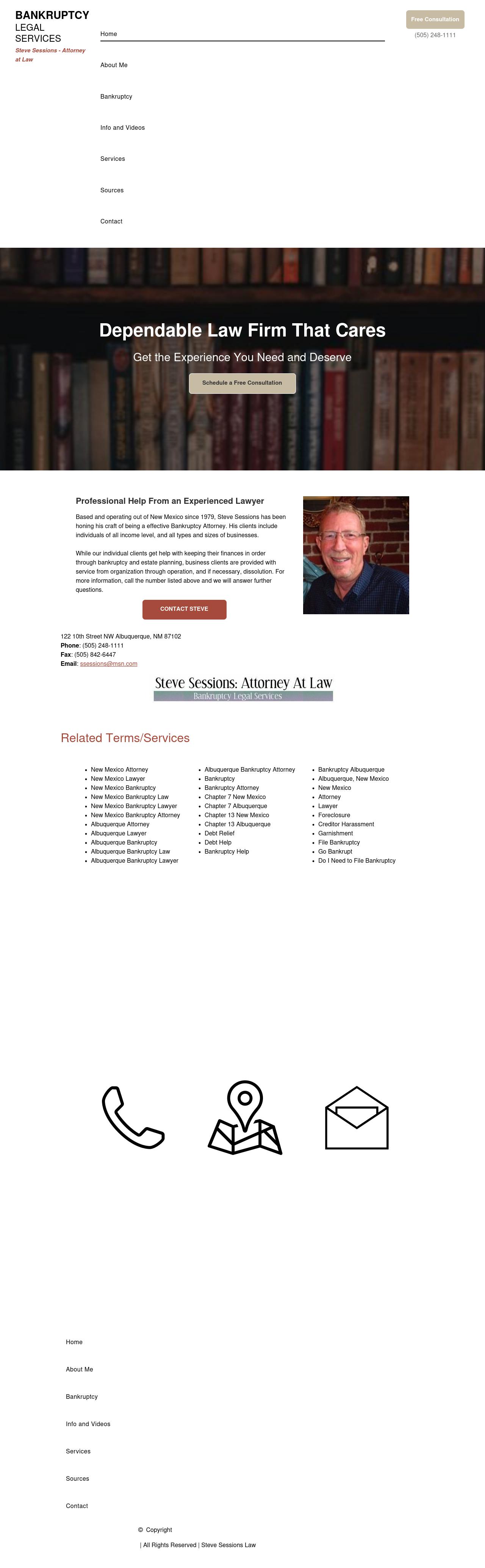 Bankruptcy Legal Services - Steve Sessions Atty - Albuquerque NM Lawyers