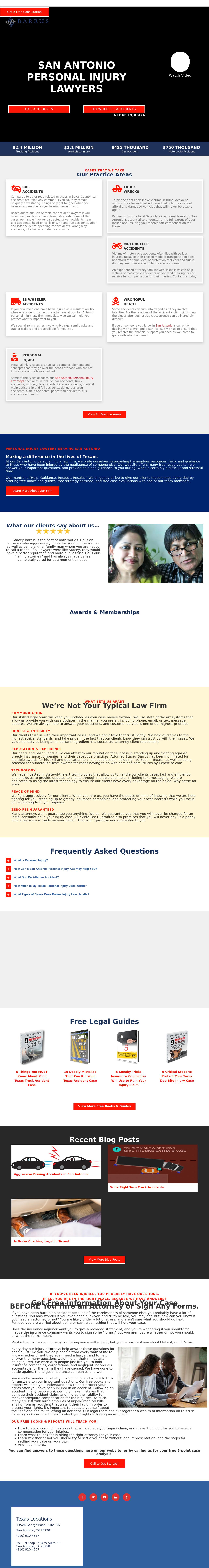 BARRUS INJURY LAWYER - San Antonio TX Lawyers