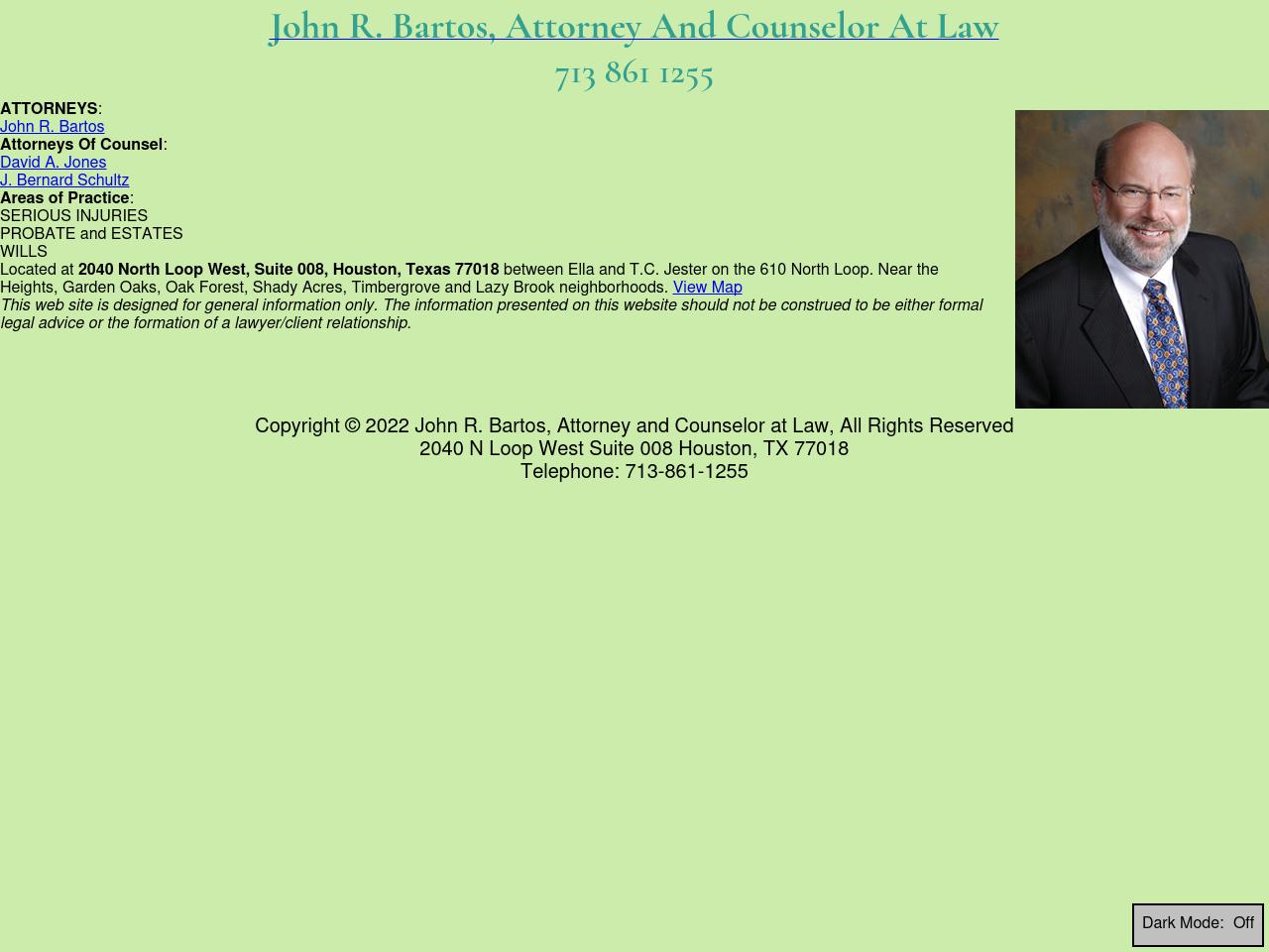 Bartos John R - Houston TX Lawyers