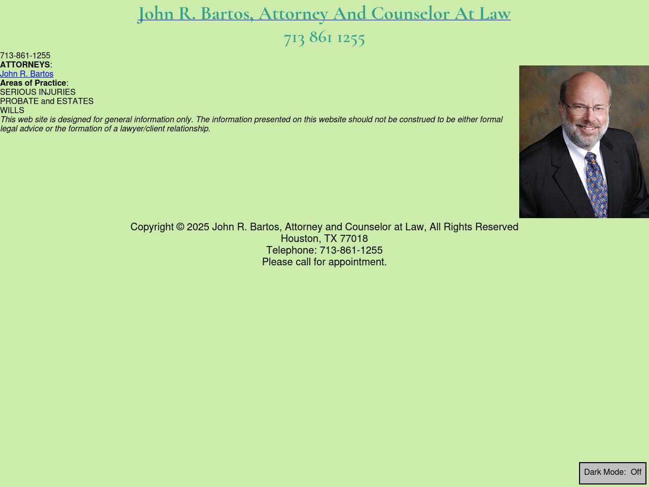 Bartos John R - Houston TX Lawyers