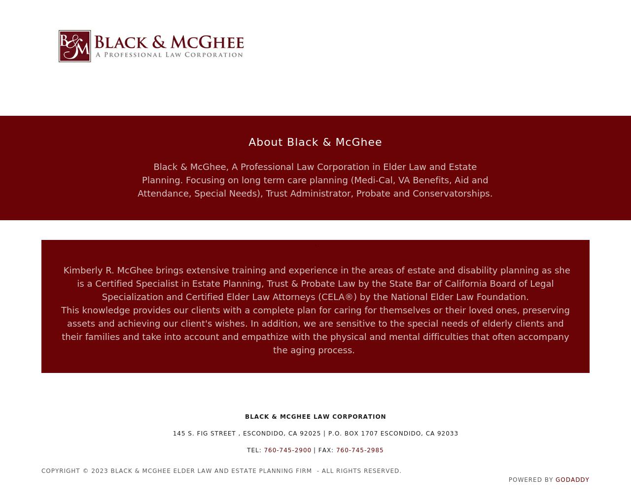 Black & McGhee Law Office of - Escondido CA Lawyers