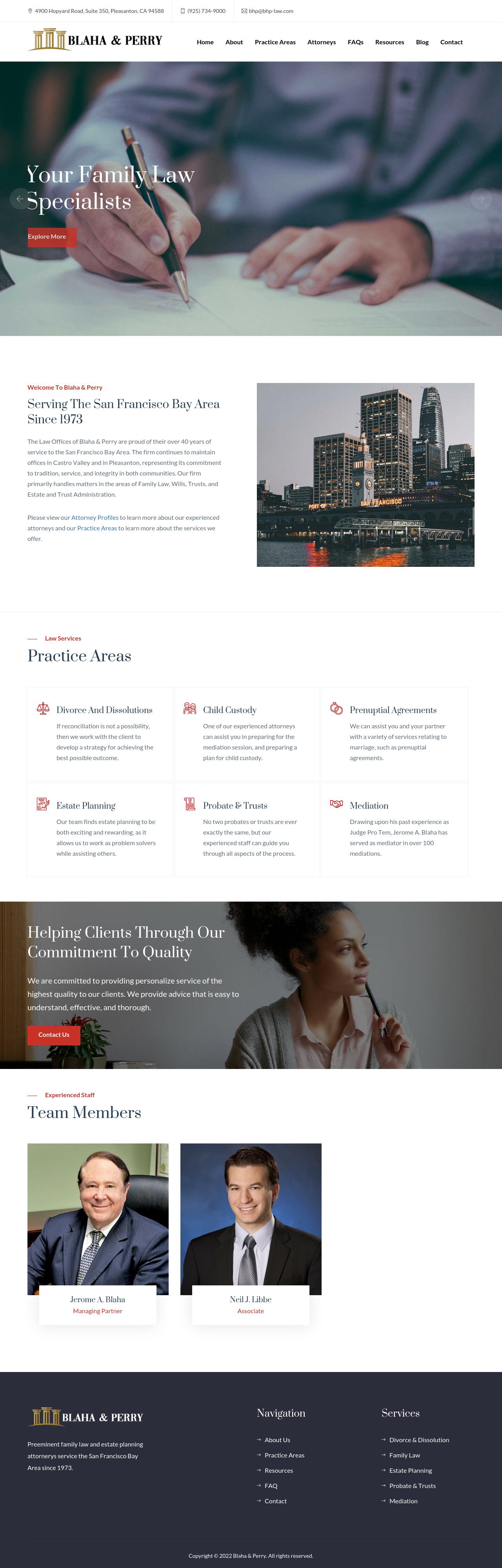 Blaha Hartford Perry & Anastopoulos A Professional Corporation - Pleasanton CA Lawyers