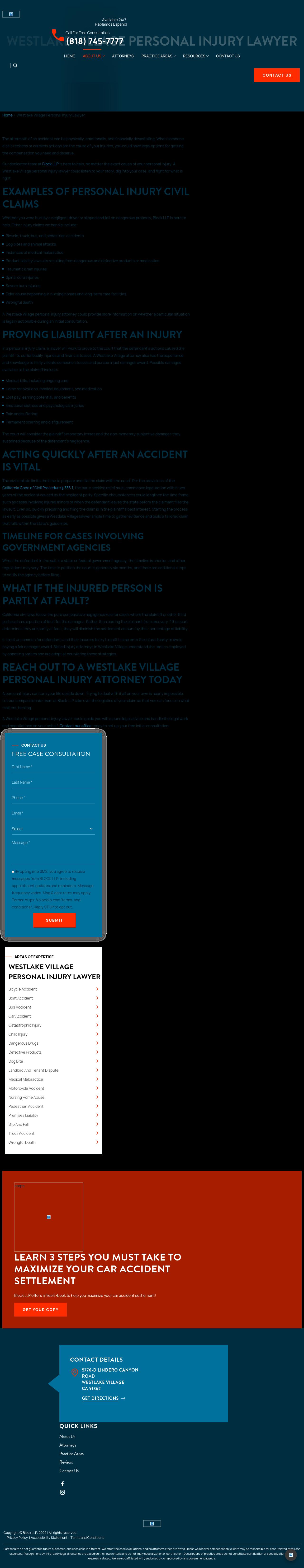 Block LLP Injury Law Firm - Westlake Village CA Lawyers