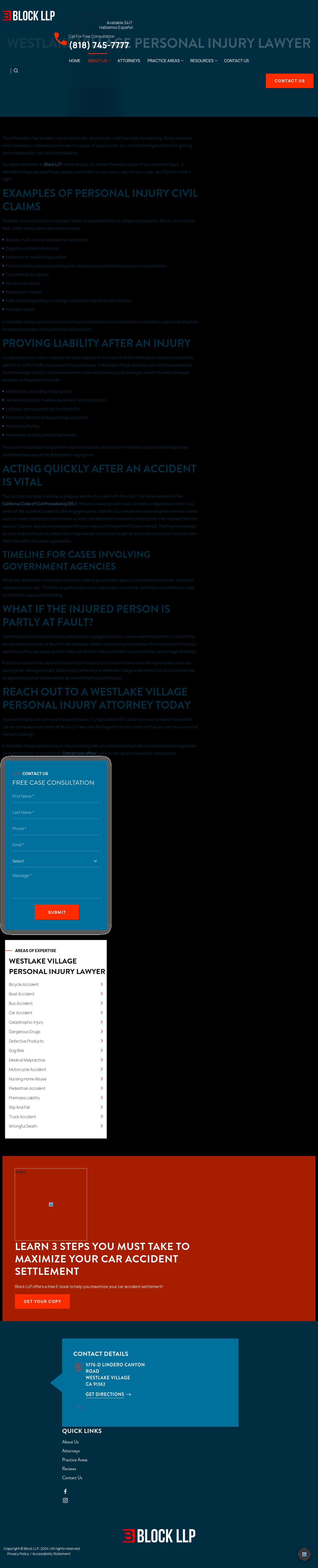 Block LLP Injury Law Firm - Westlake Vlilage CA Lawyers