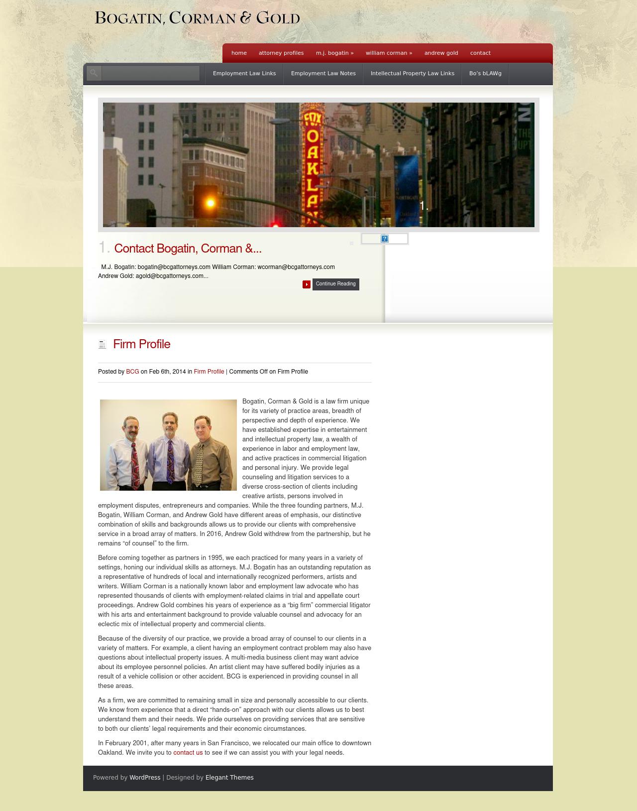 Bogatin Corman & Gold Attorneys At Law - Oakland CA Lawyers