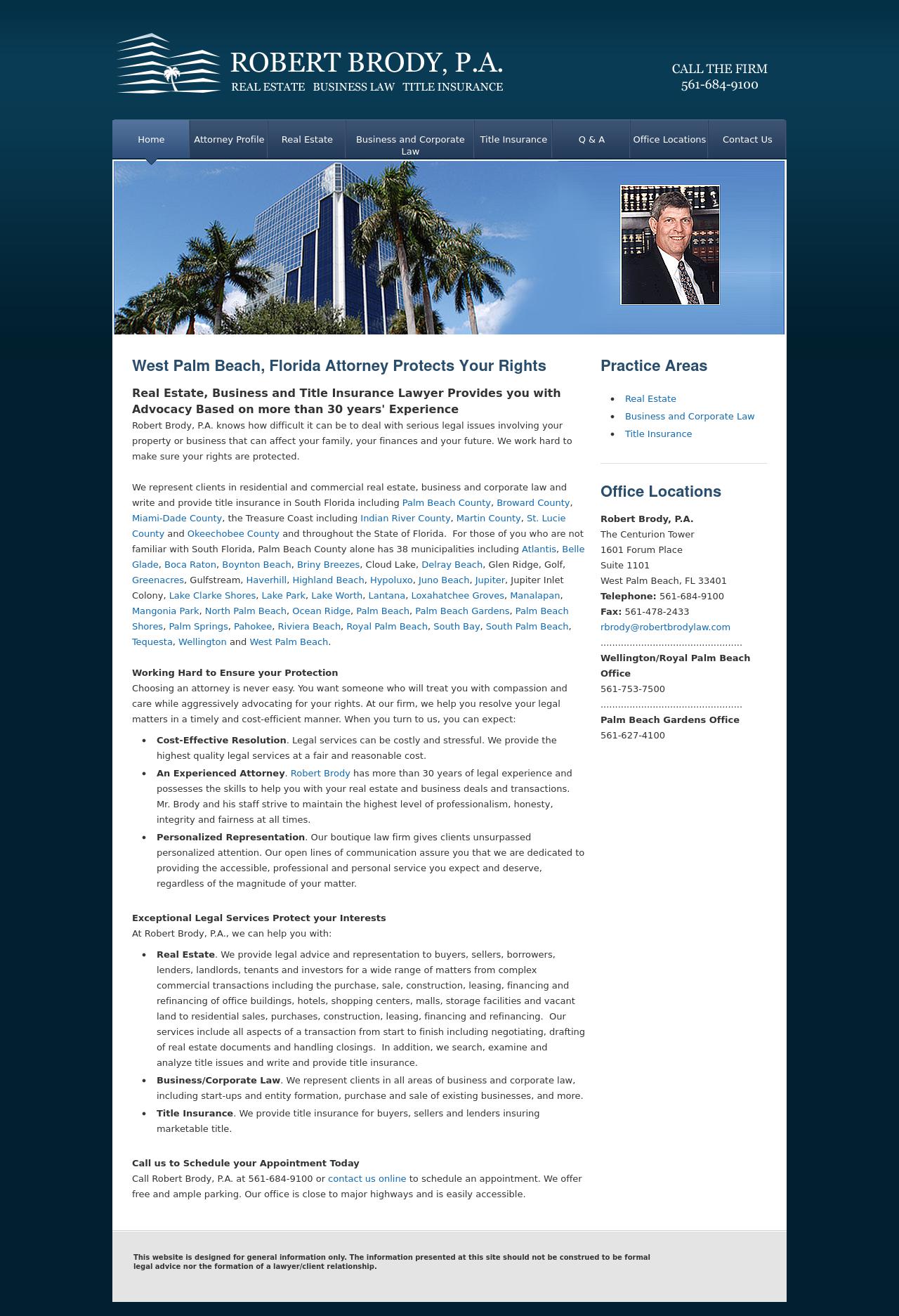 Brody Robert - Palm Beach Gardens FL Lawyers