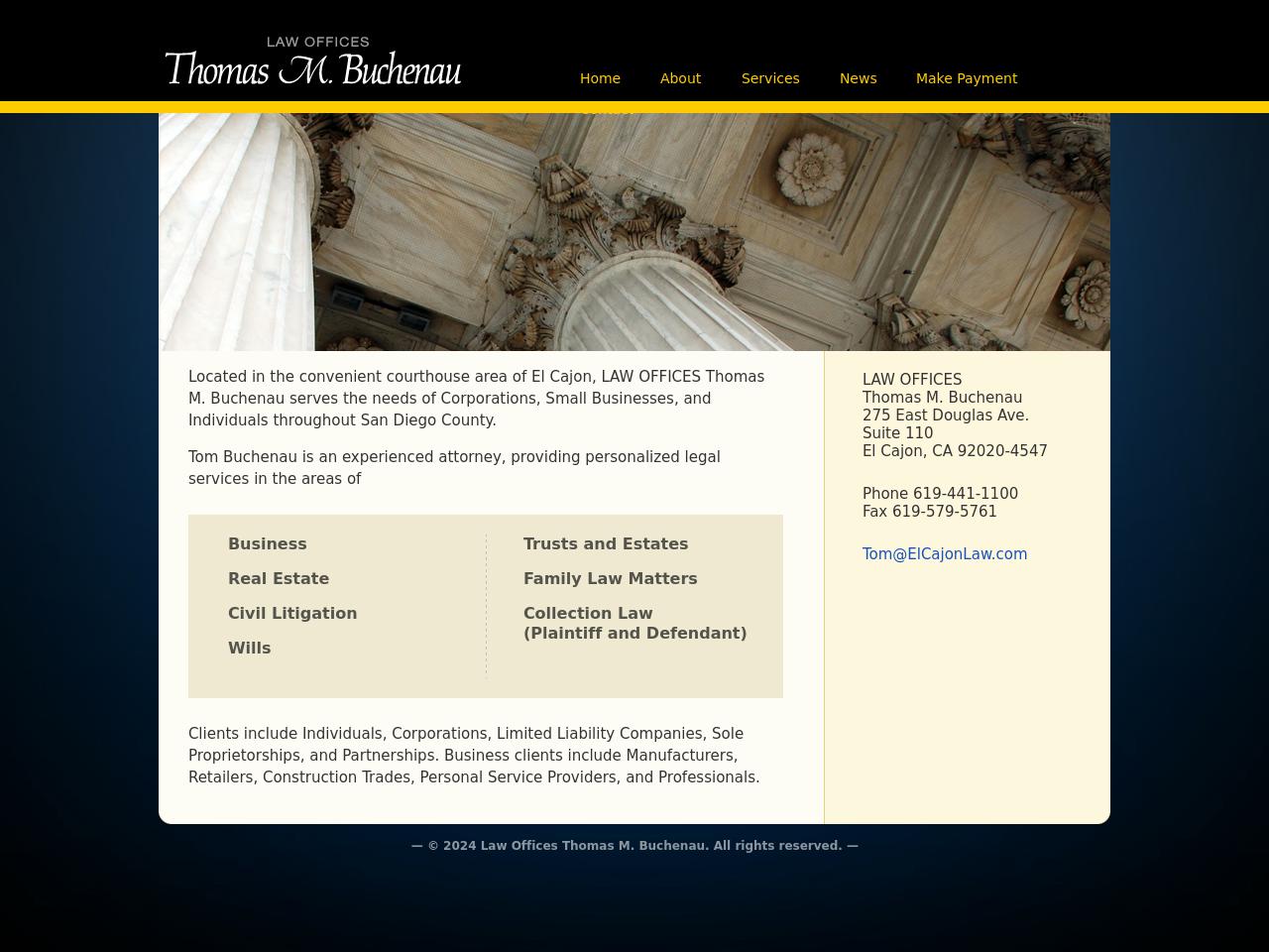Buchenau Thomas M Law Offices - El Cajon CA Lawyers