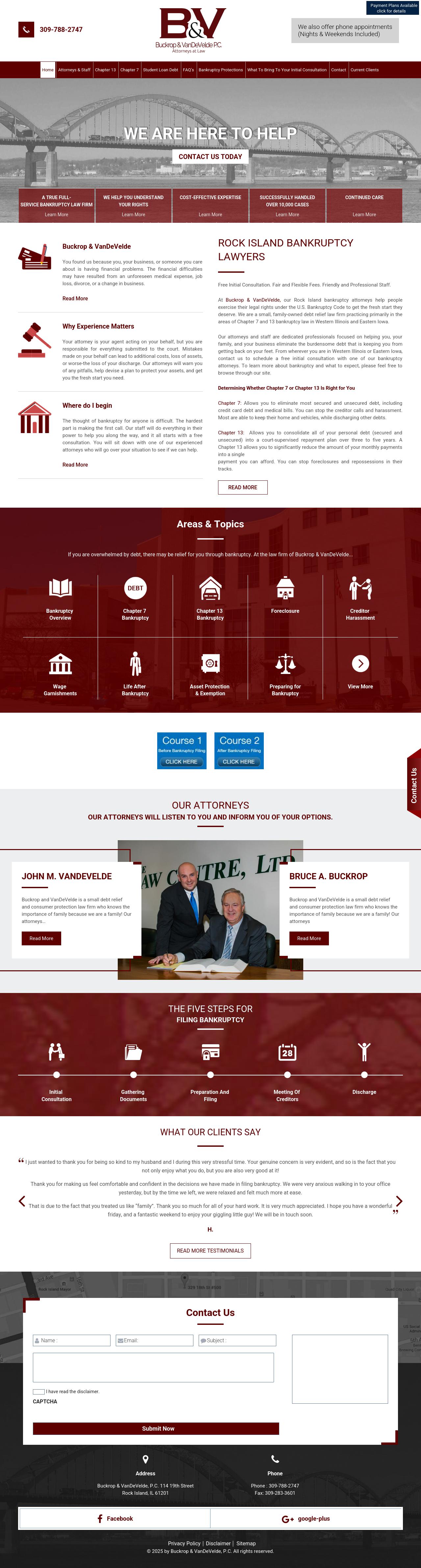 Buckrop & VanDeVelde, P.C. - Rock Island IL Lawyers