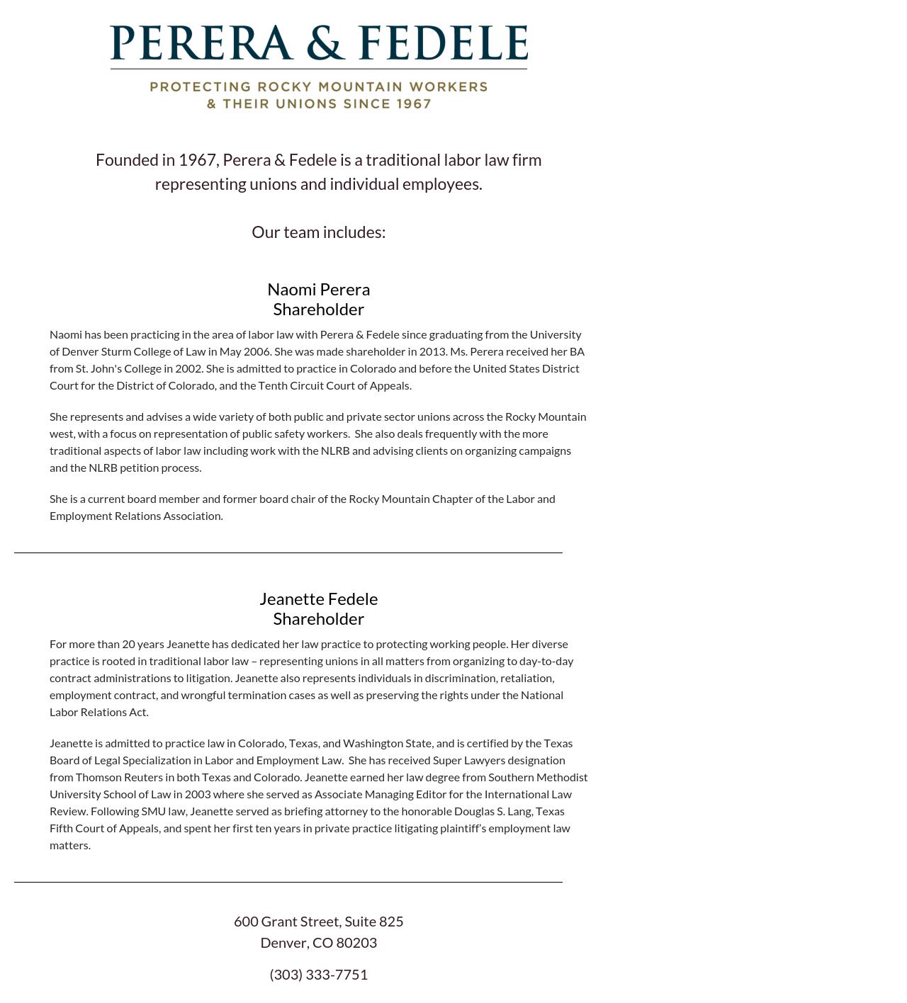 Buescher, Kelman, Perera & Turner, P.C. - Denver CO Lawyers