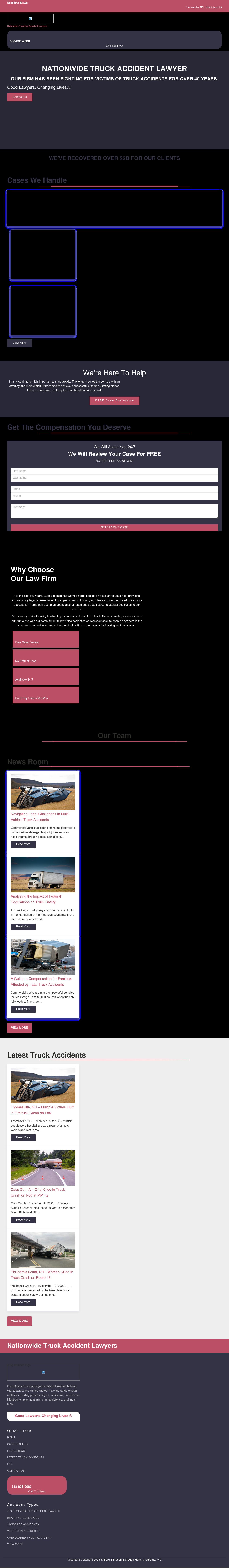 Burg Simpson - Nationwide Trucking Accident Lawyers - Phoenix AZ Lawyers