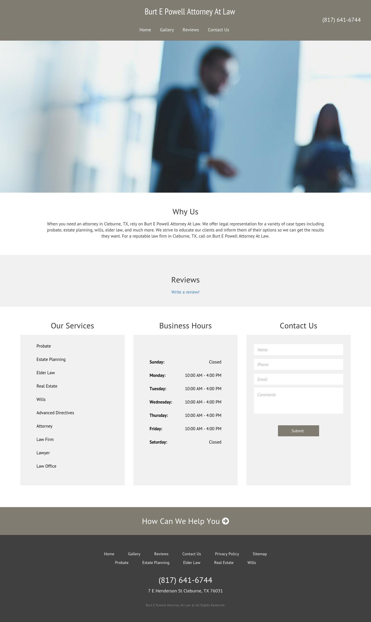 Burt E Powell Attorney At Law - Cleburne TX Lawyers