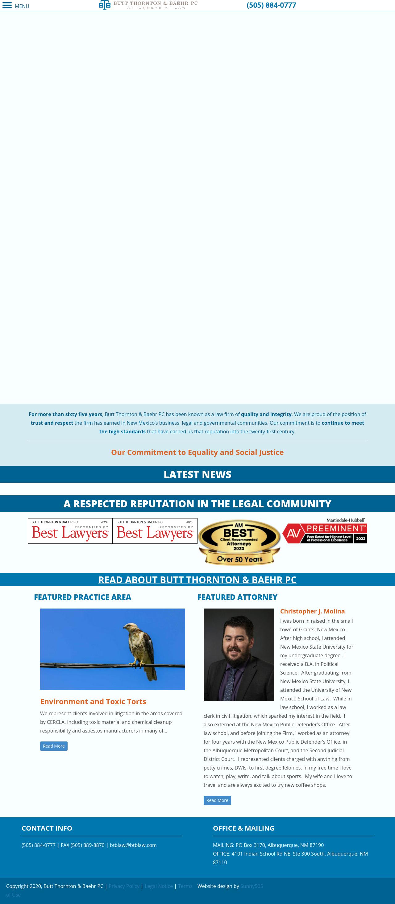 Butt Thornton & Baehr PC - Albuquerque NM Lawyers