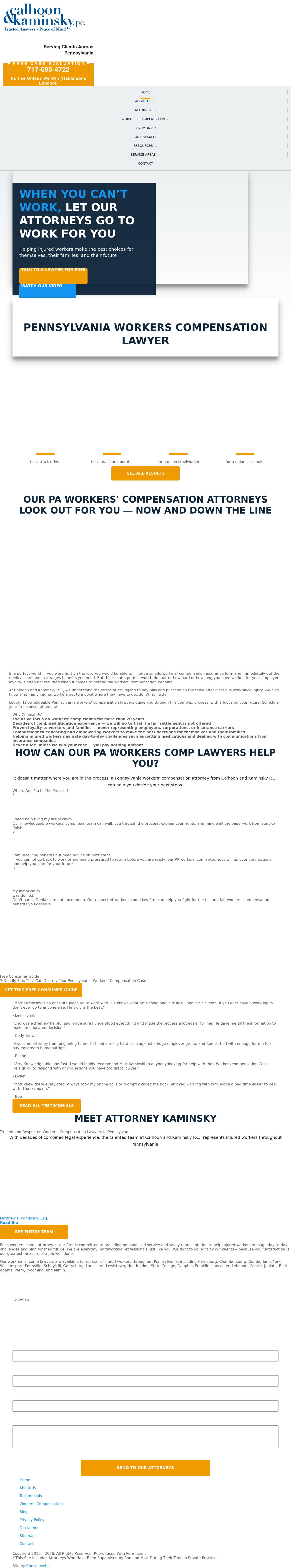 Calhoon & Kaminsky P.C. - Harrisburg PA Lawyers
