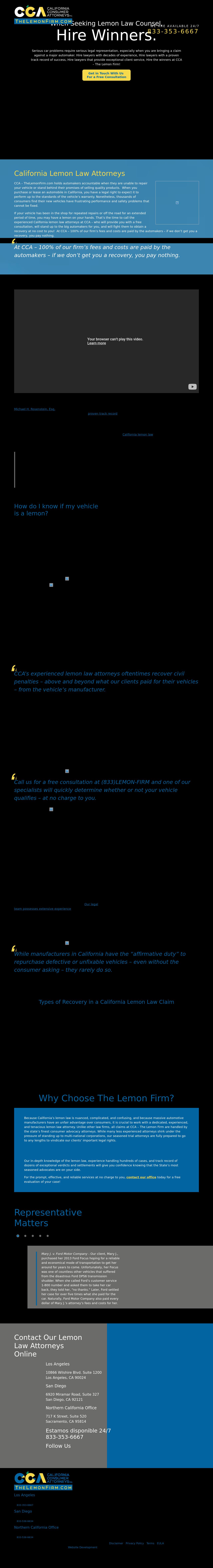 California Consumer Attorneys - Los Angeles CA Lawyers