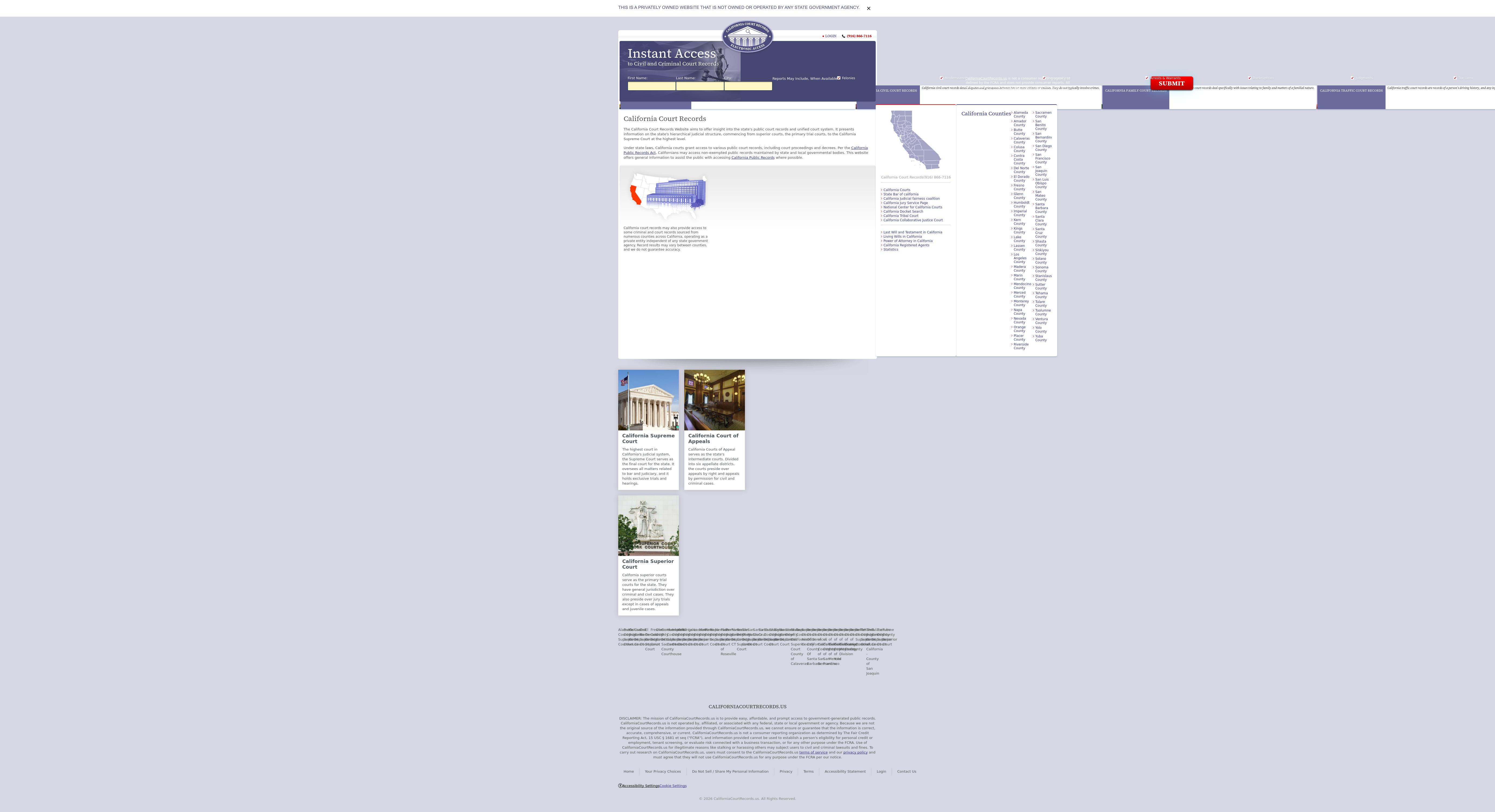 California Court Records - Sacramento CA Lawyers