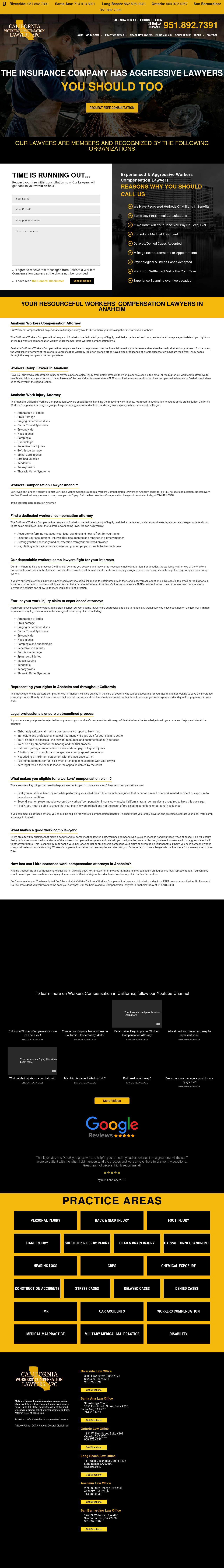 California Workers Compensation Lawyers, APC_Anaheim - Anaheim CA Lawyers