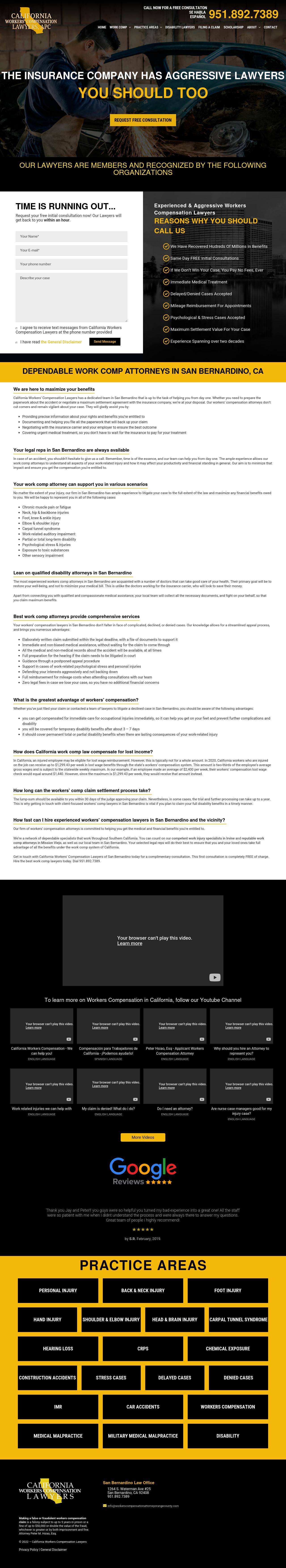 California Workers' Compensation Lawyers, APC_San Bernardino - San Bernardino CA Lawyers