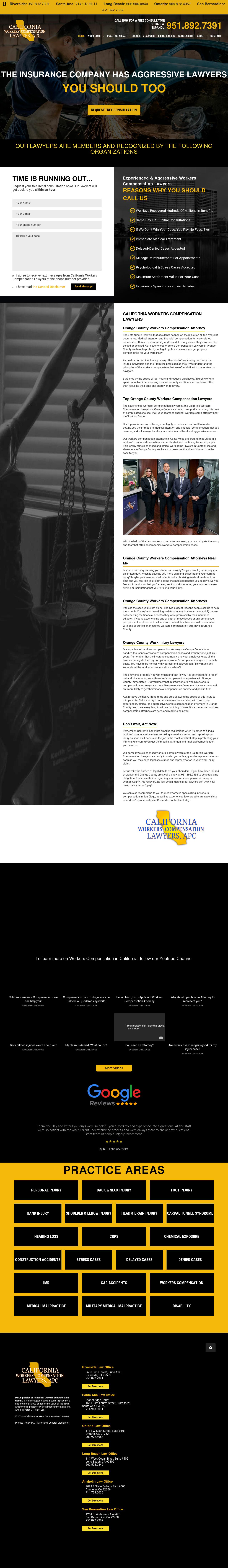California Workers Compensation Lawyers - Santa Ana CA Lawyers