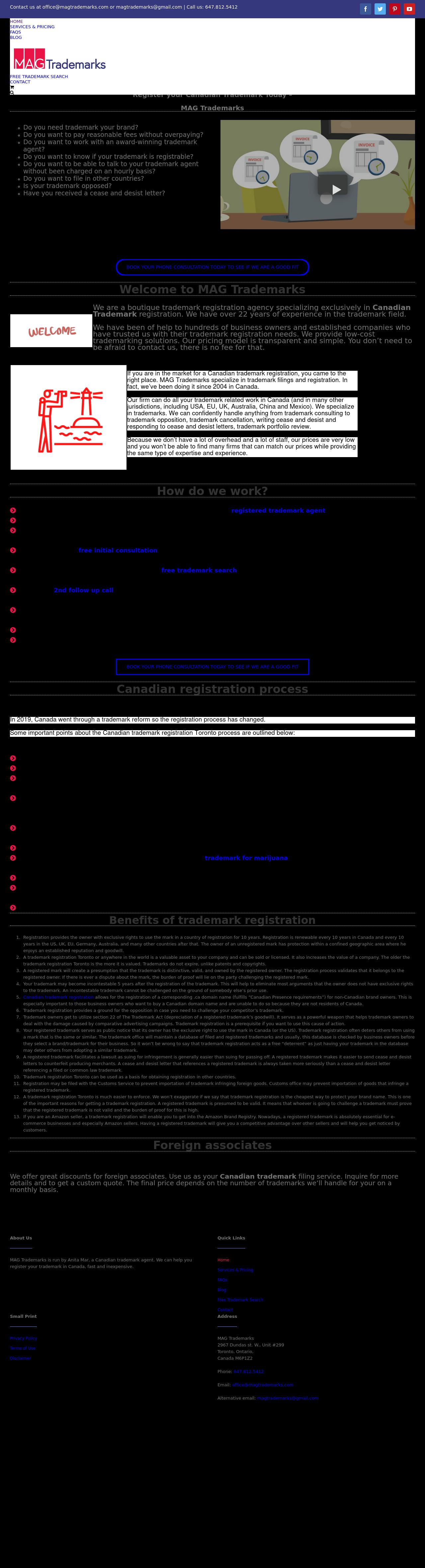 MAG Trademarks - Toronto CA Lawyers