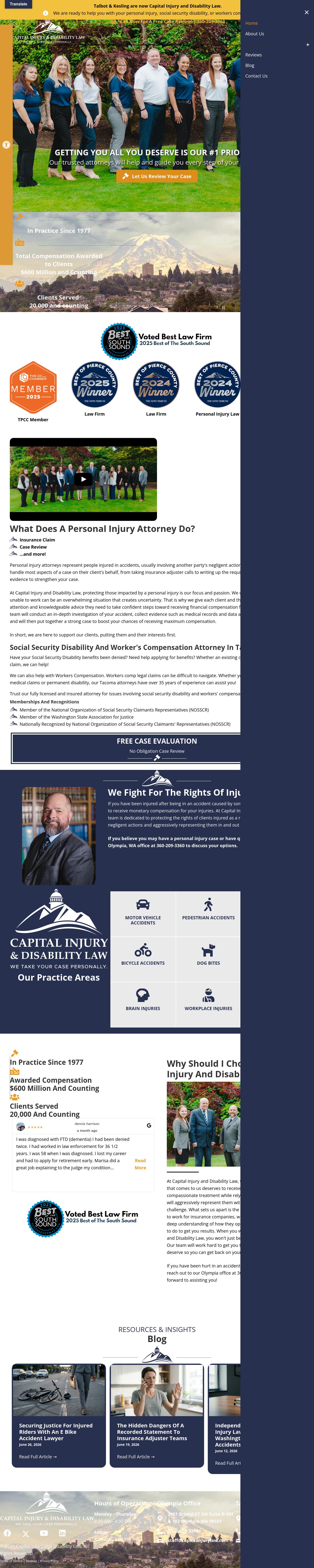 Capital Injury Law - Lacey WA Lawyers