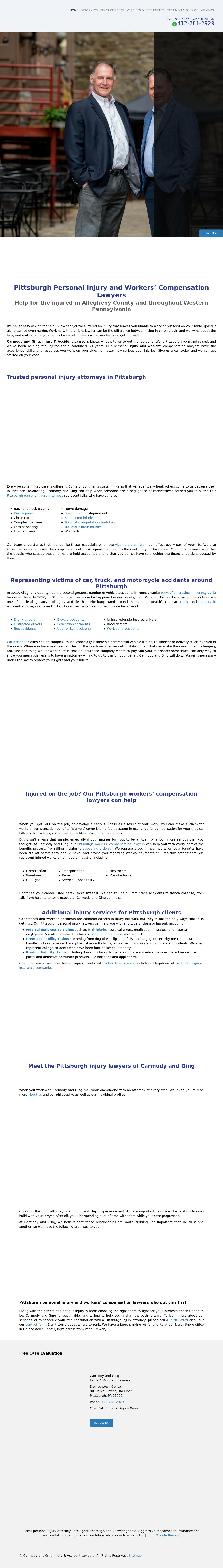Carmody and Ging, Attorneys at Law - Pittsburgh PA Lawyers