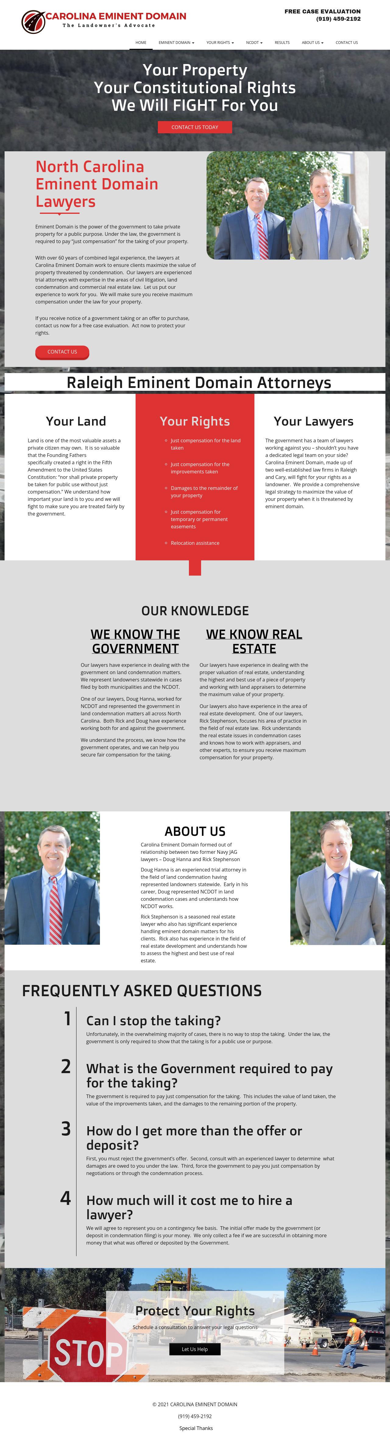 Carolina Eminent Domain - Cary NC Lawyers